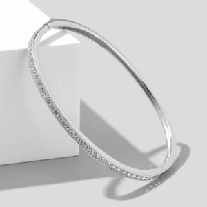 Pulseira decoração em zircônia  prata